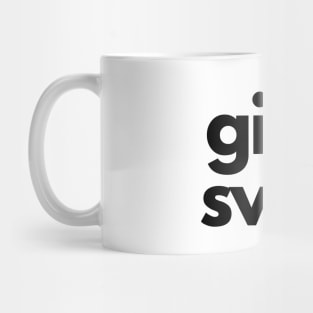 Girly Swot (black) Mug